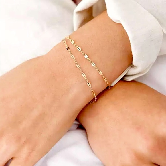 🔵𝟲𝟱%𝗢𝗙𝗙 𝗯𝘂𝗻𝗱𝗹𝗲𝘀 𝟯+🔵 NEW Lip Chain Stainless Steel Bracelet - Picture 10 of 15